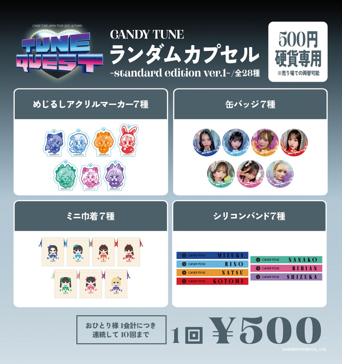 CANDY TUNE JAPAN TOUR 2025 -TUNE QUEST- 各会場グッズ販売情報