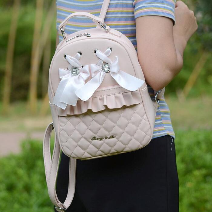 地雷系 ダブルリボンミニリュック リュック|地雷系専門通販 JIRAPI