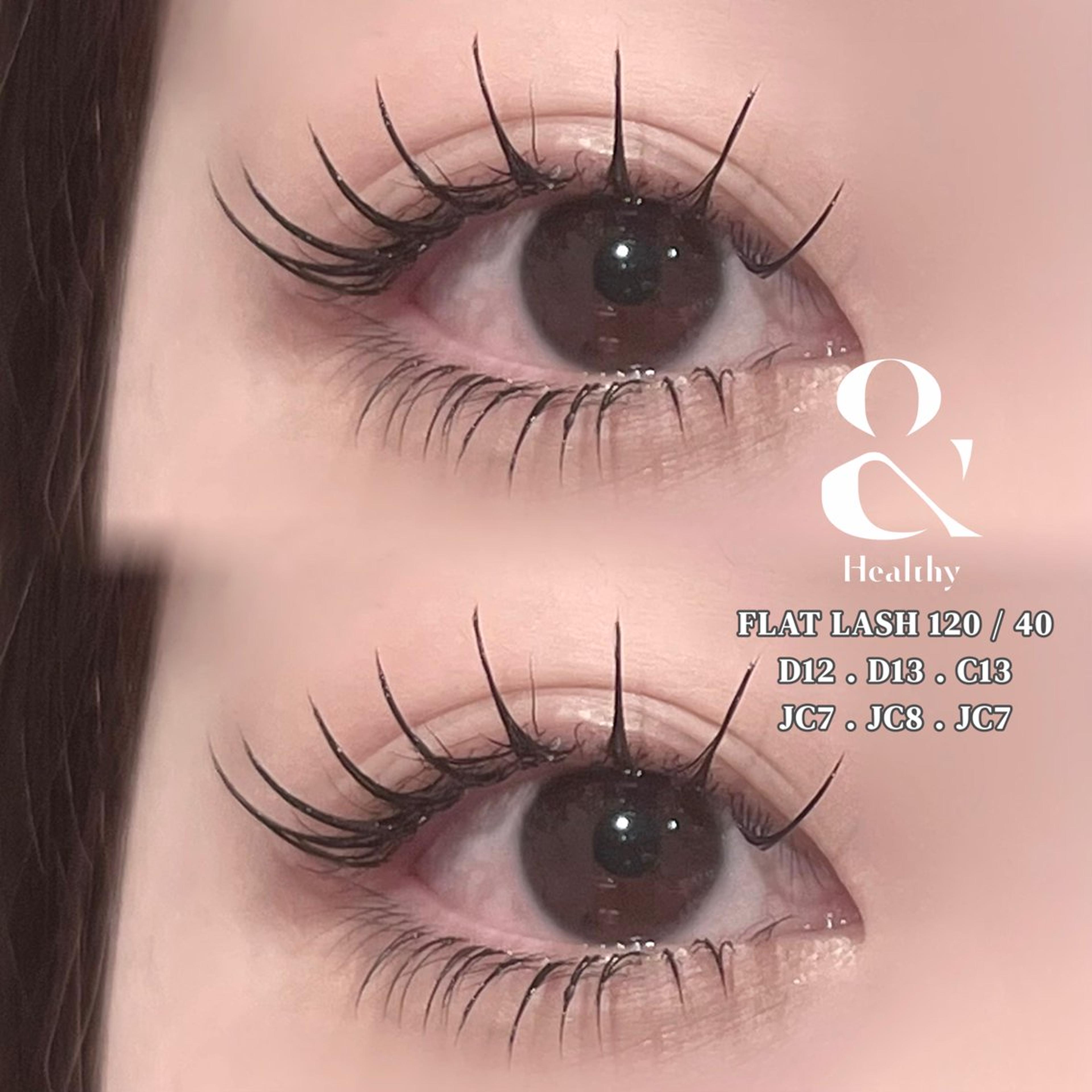 ＆Healthy×フラットラッシュ上120本/下40本 ＆Healthyでエクステと自