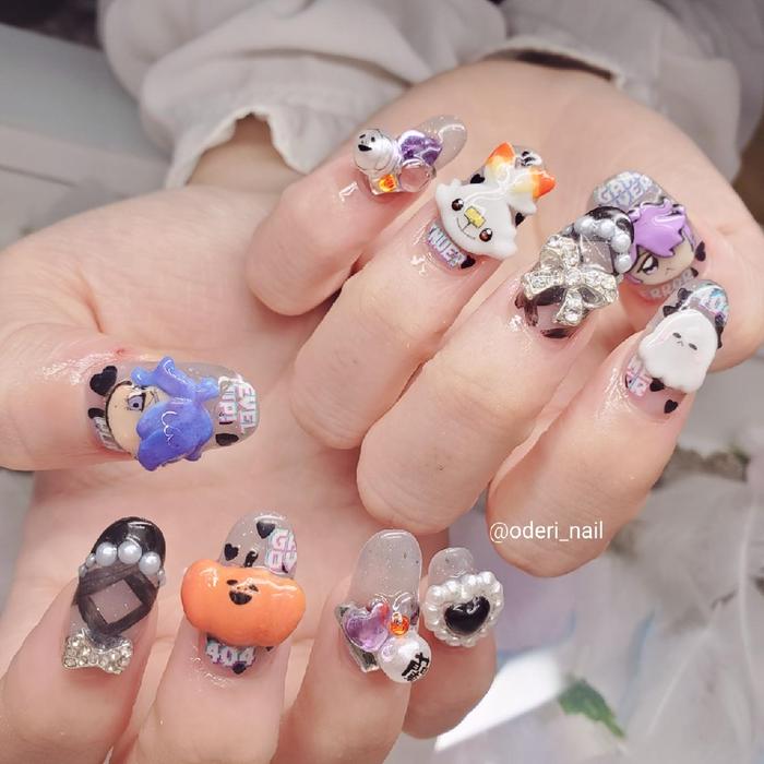 3dネイルパーツ ねこ くま 肉球 寝そべり 3dネイルパーツ ねこ 肉球 黒