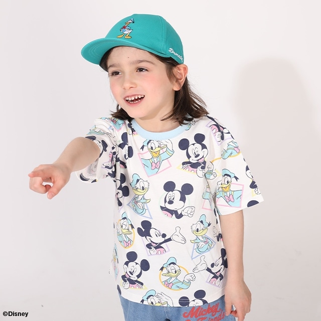 2/17NEW 親子お揃い ディズニー WEB限定 パステル総柄Tシャツ 1332K