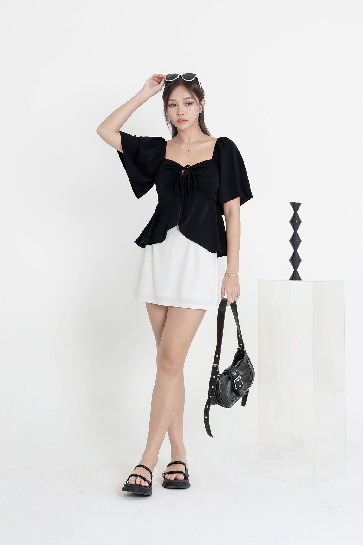 TPZ* MIRACLE FLUTTER TOP 2.0 IN BLACK | TOPAZETTE