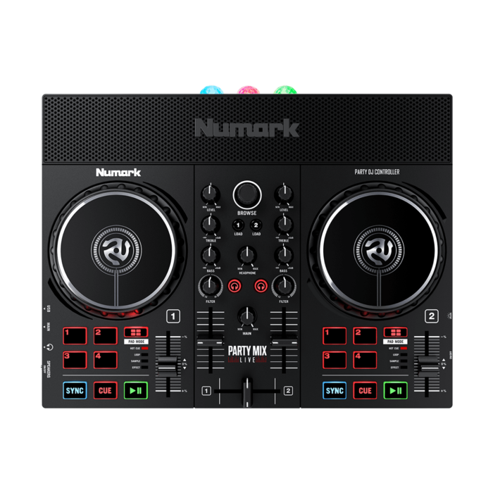 Numark Party Mix Live DJ Controller with Lights and Speakers
