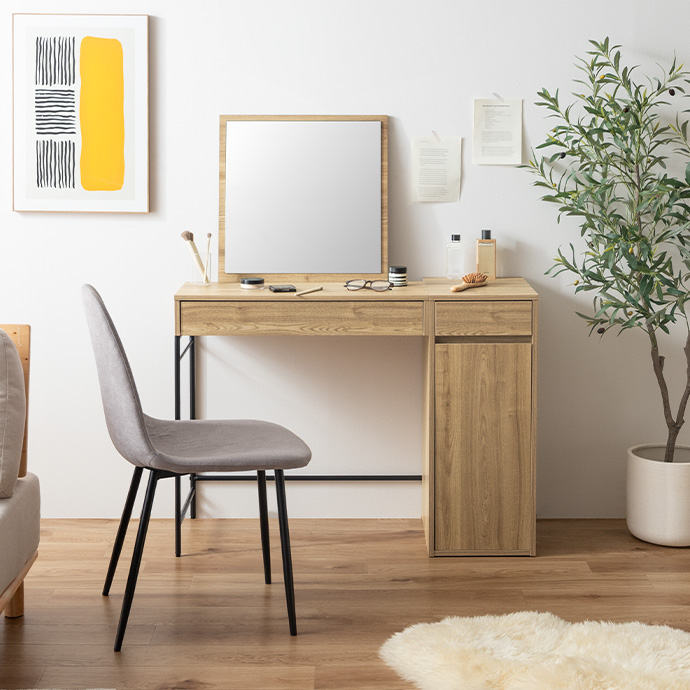 g159064]【単品】幅100cm ミラー付きドレッサー ドレッサー | 家具