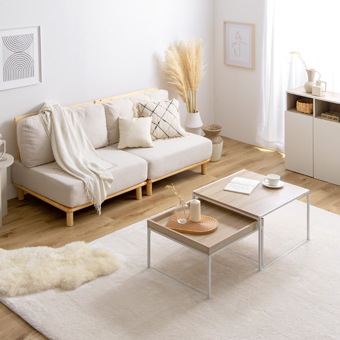 g159017]【2点セット】Planche ネストテーブル 木製テーブル | 家具