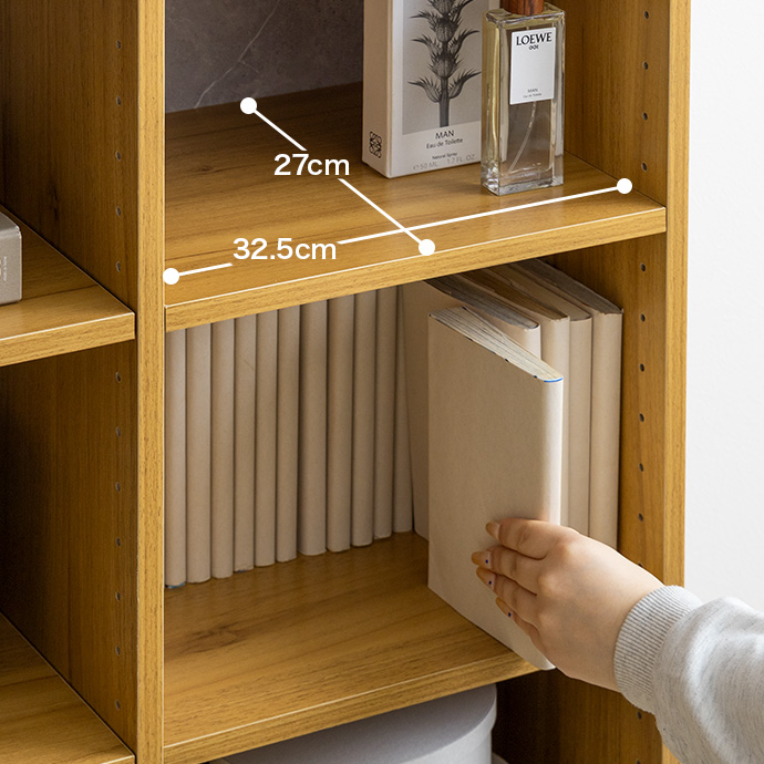 ☆送料無料☆サイズ変更可能☆A4木製7段2列書類棚/無垢材 収納