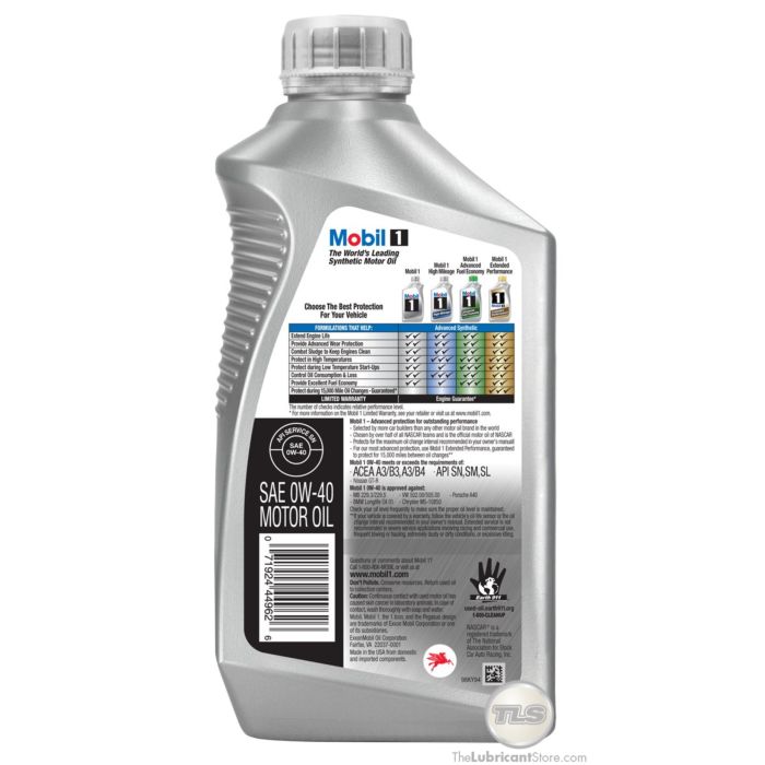 Mobil 1 0W40 (Case - 6 Quarts)