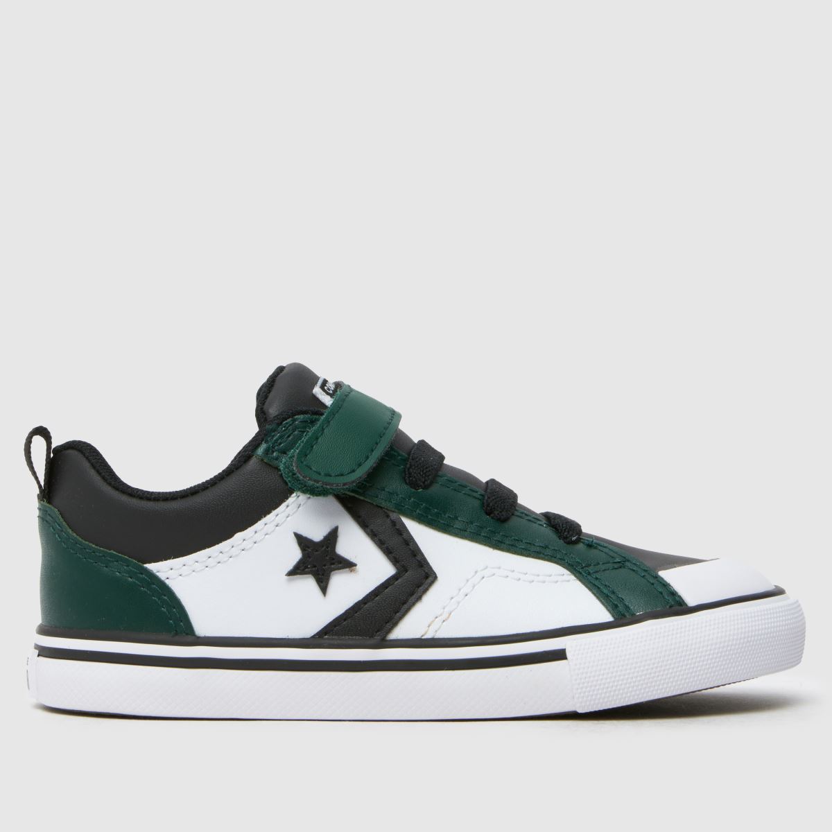 Kids Boys Toddler White & Green Converse Pro Blaze Low Easy-On