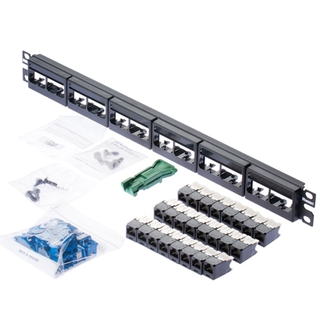 CPPKL6ATG24WBL: モジュラーパッチパネルキット 24P 1U｜GOYOU （ゴヨー）