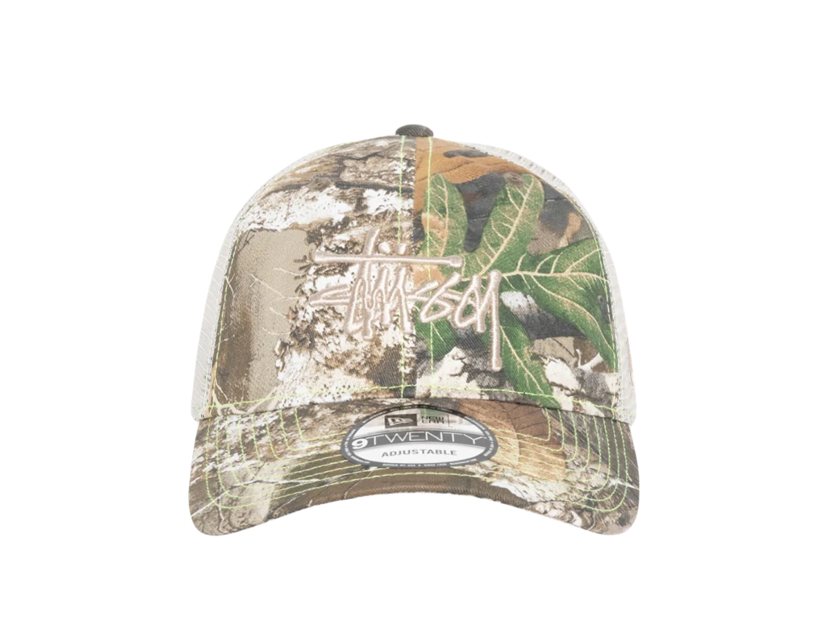 Stussy New Era 9Twenty Basic Trucker Real Tree Edge
