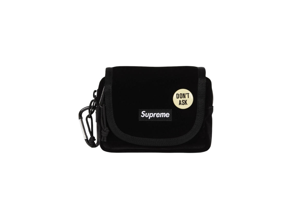 Buy Supreme Velvet Mini Pouch Black (FW25) | SASOM