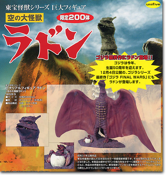 巨大リアルフィギュア ラドン (空の大怪獣ラドン) | HLJ.co.jp