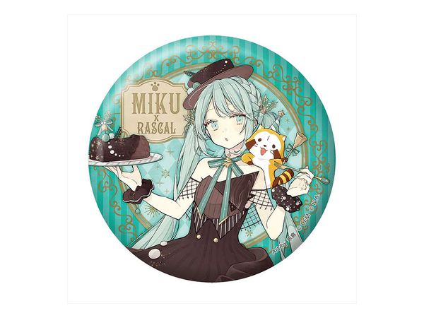初音ミク ココラボ ラスカル 赤倉 缶バッジ 初音ミク×ラスカル2020 冬