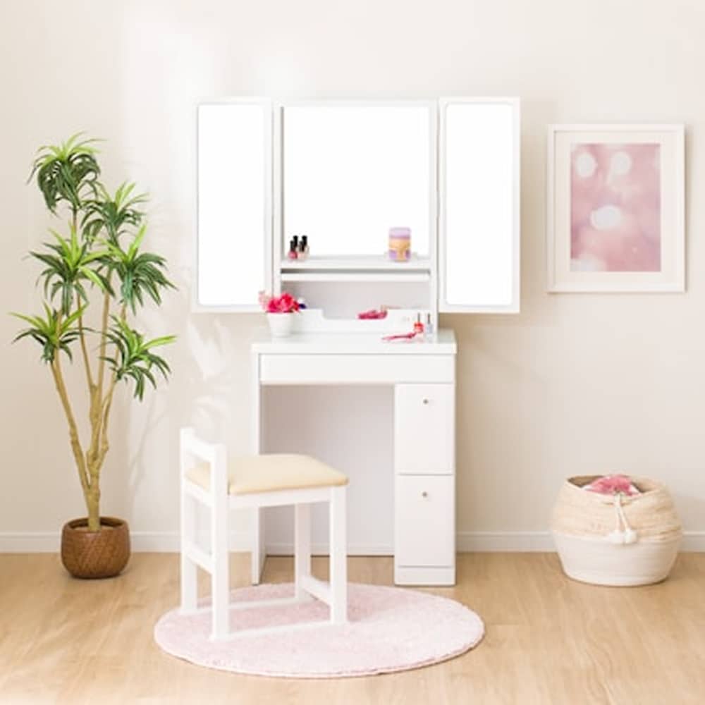 廃盤品⭐︎STORA(ストラ)ドレッサー Woody Prime Cherry 木製チェスト付き伸長式ドレッサー | 収納も作業性