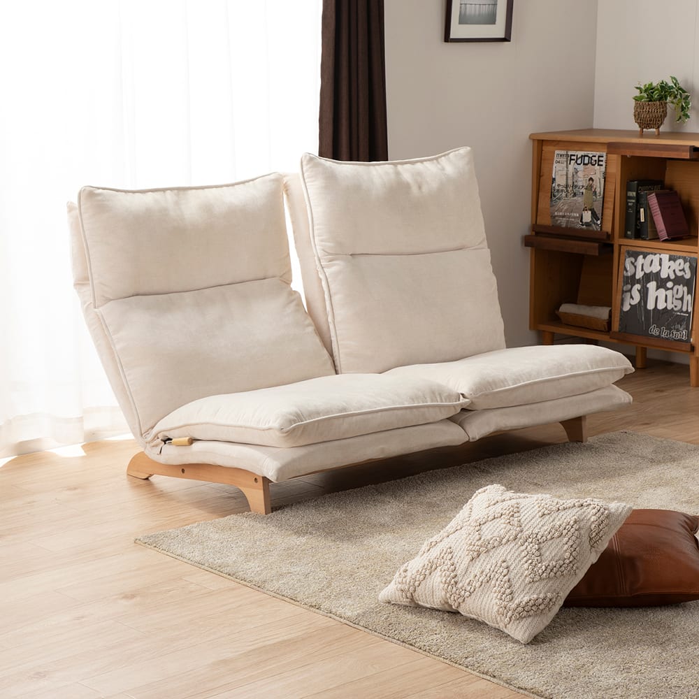 2人掛け リクライニングソファ スラーブⅡ IV(2人掛け アイボリー