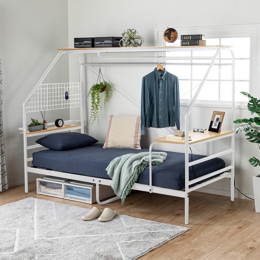 シングルサイズ デスク付きベッド KBT－050(WH)(5Y)ﾎﾜｲﾄ