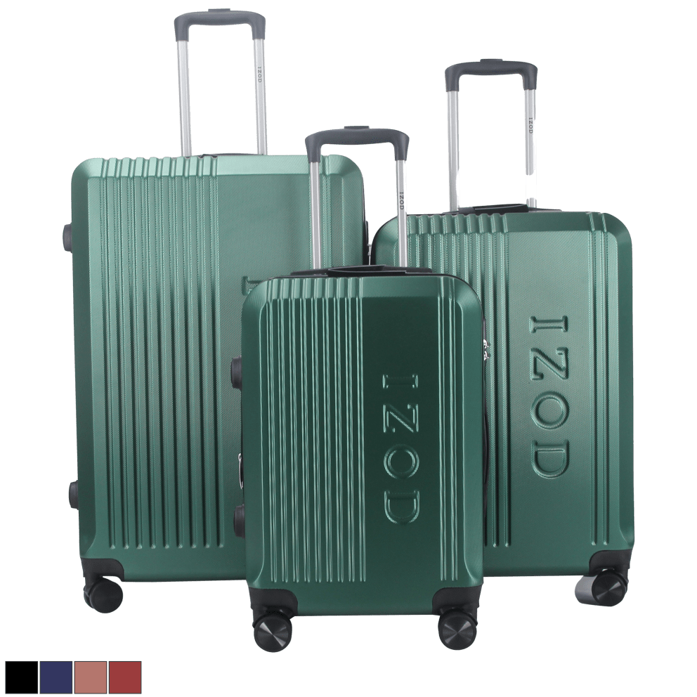 MorningSave: IZOD Zane 3-Piece Expandable ABS Luggage Set