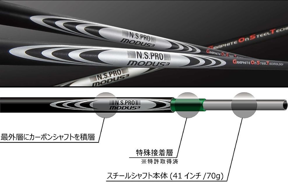 GOSTこと、日本シャフト『N.S.PRO Modus3 HYBRID Graphite On Steel