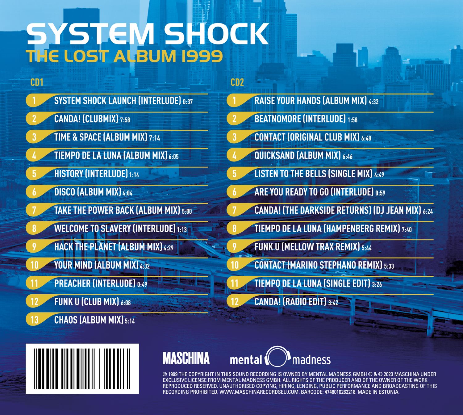 CD: Brooklyn Bounce — «System Shock (The Lost Album 1999)» (2006