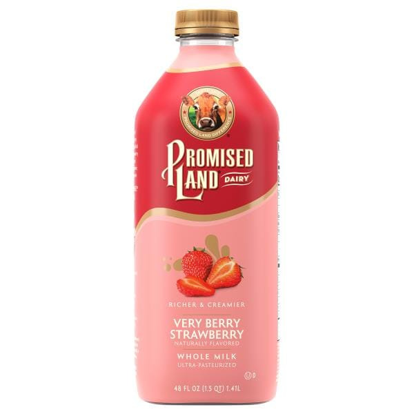 Promised Land Milk, Whole, Very Berry Strawberry Same-Day Delivery