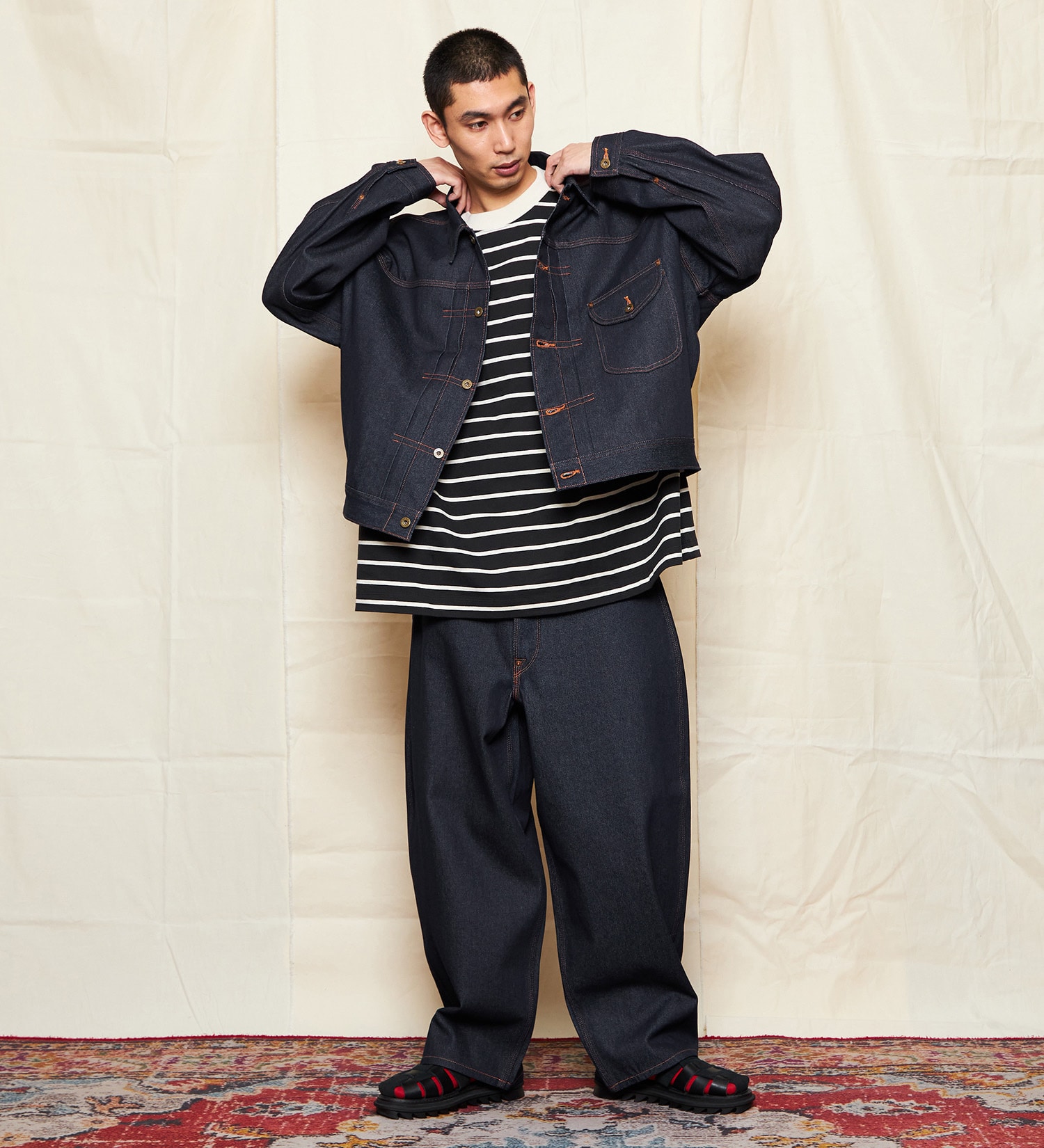 SUPERSIZED ビッグシルエットカウボーイデニムジャケット セットアップ