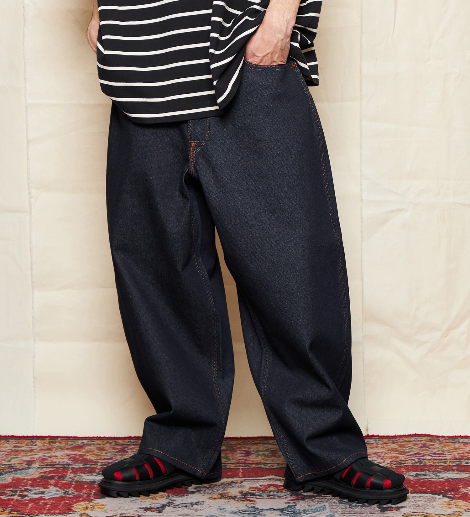 SUPERSIZED ビッグシルエットカウボーイデニムパンツ セットアップ対応