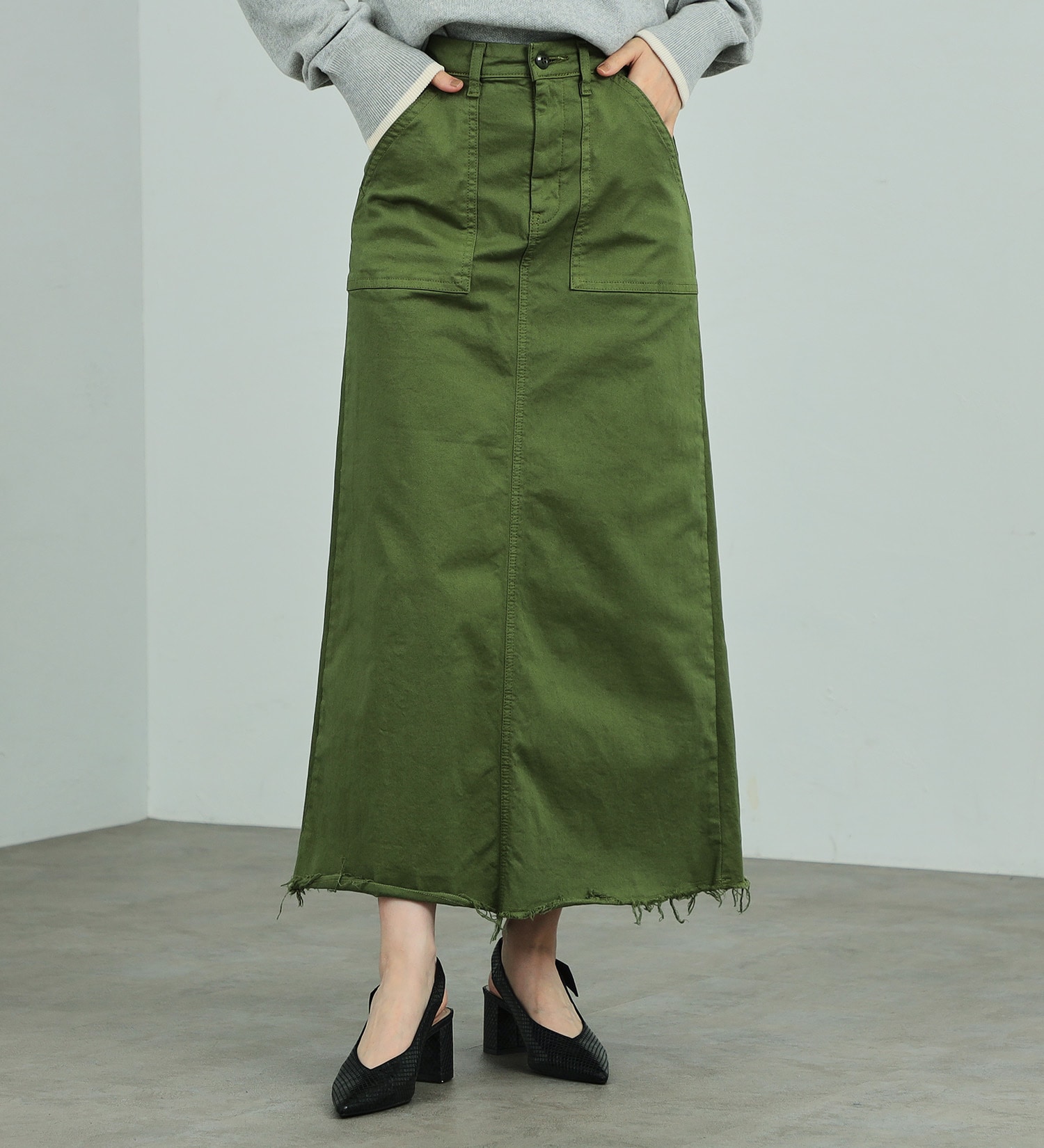 期間限定SALE】SOMETHING ベイカーロングスカート|SOMETHING|サムシング