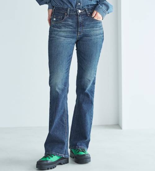 試着対象】SOMETHING LISA フレアデニムパンツ|SOMETHING|サムシング