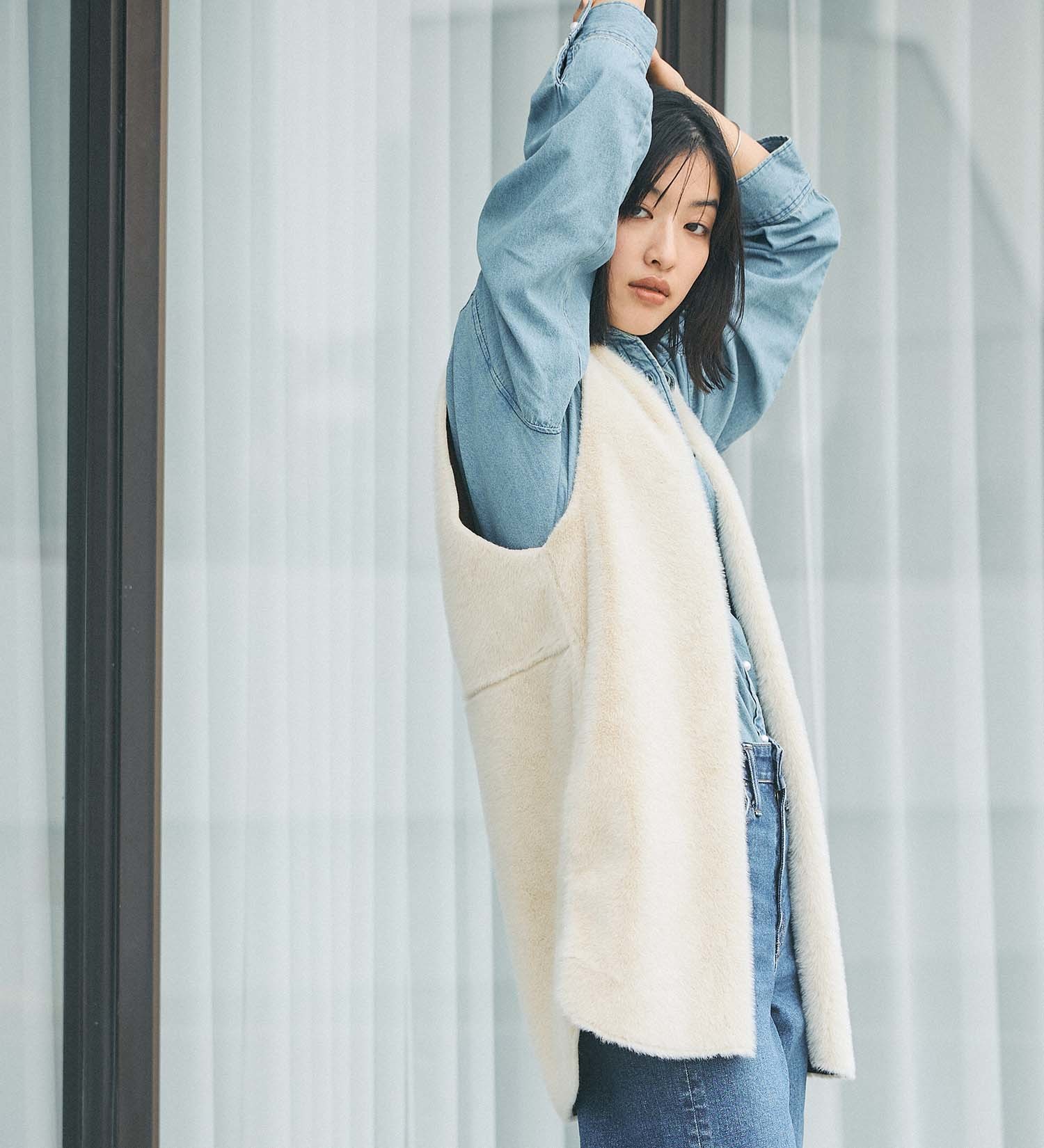 FINAL SALE】SOMETHING リバーシブルファーベスト|SOMETHING|サムシング