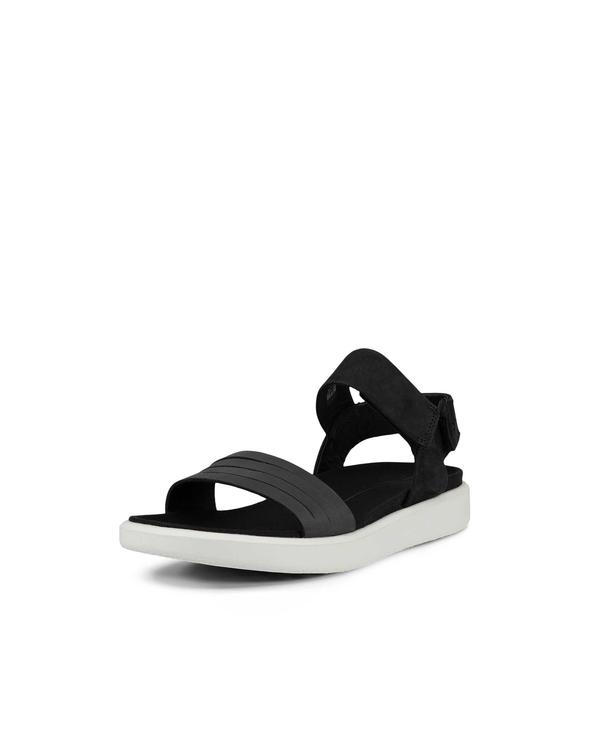 ECCO Flowt Flat Sandal ウィメンズ レザーフラットサンダル | ブラック