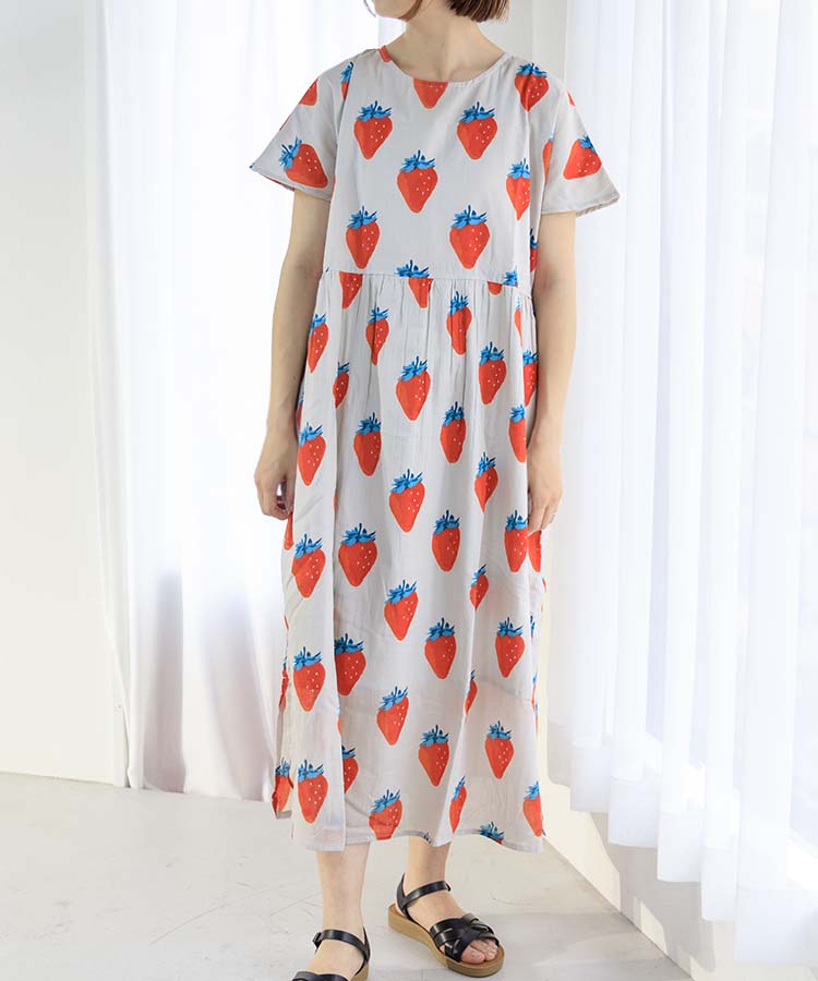 いちごワンピース ワンピース 半袖 半袖ワンピース いちご イチゴ