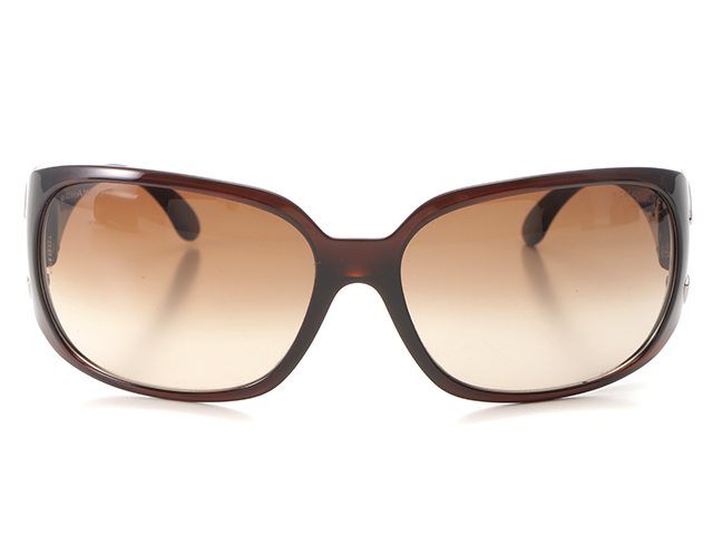 ヴィンテージCHANELサングラス6017ブラウン系ケース付き ヴィンテージ