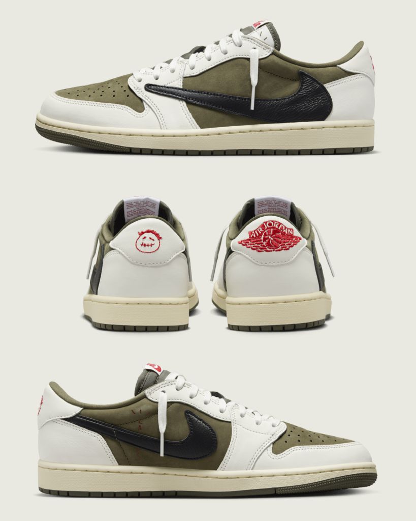 Travis Scott x Air Jordan 1 Low OG 'Medium Olive' Set For Autumn