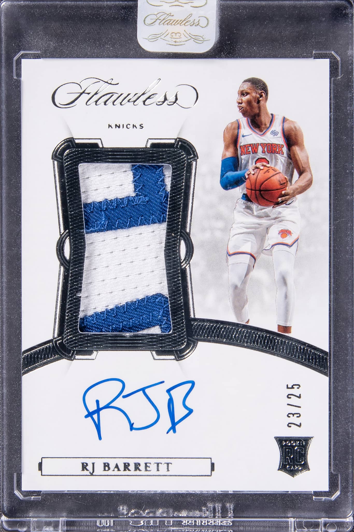 RJ Barrett 2019 Flawless #PA-RJB Flawless Patch Autographs /25