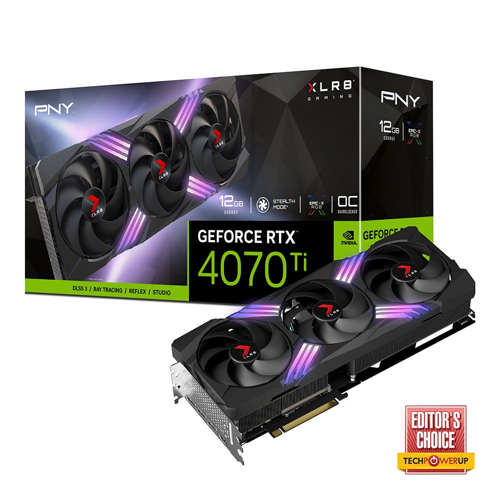 PNY GeForce RTX™ 4070 Ti 12GB XLR8 Gaming VERTO™ EPIC-X RGB