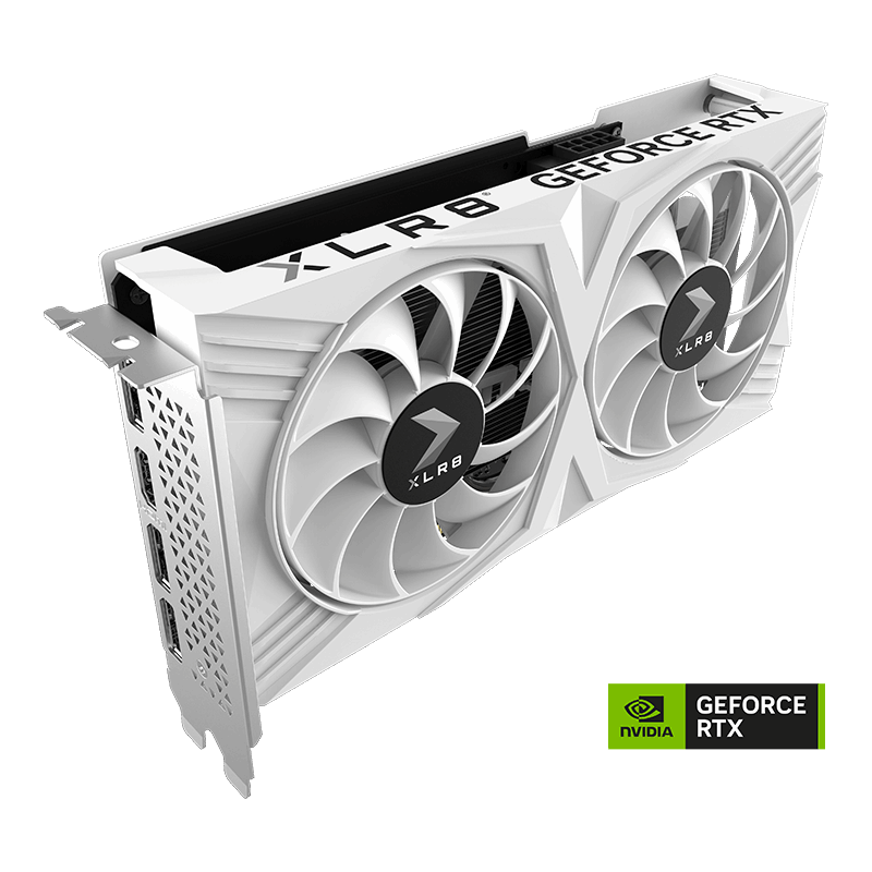 PNY GeForce RTX™ 4060 8GB XLR8 Gaming VERTO Dual Fan OC White