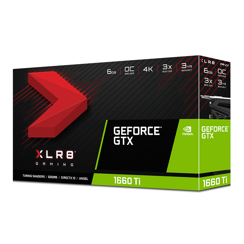 PNY GeForce® GTX 1660 Ti XLR8 Gaming Overclocked Edition Single Fan