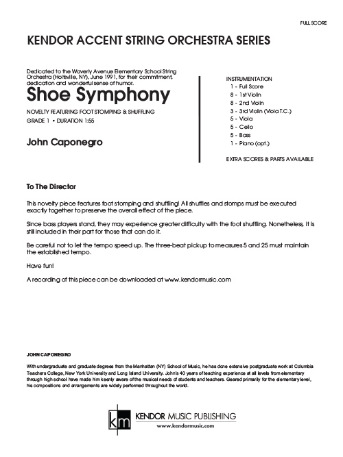 Shoe Symphony – Full Score – Kendor Music Publishing
