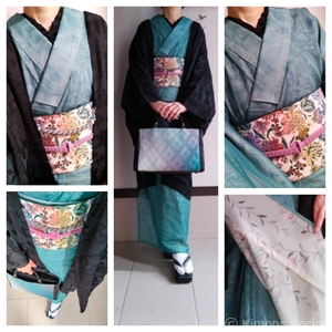 兵児帯/フロレゾングリーン | きものレシピ | KimonoRecipe
