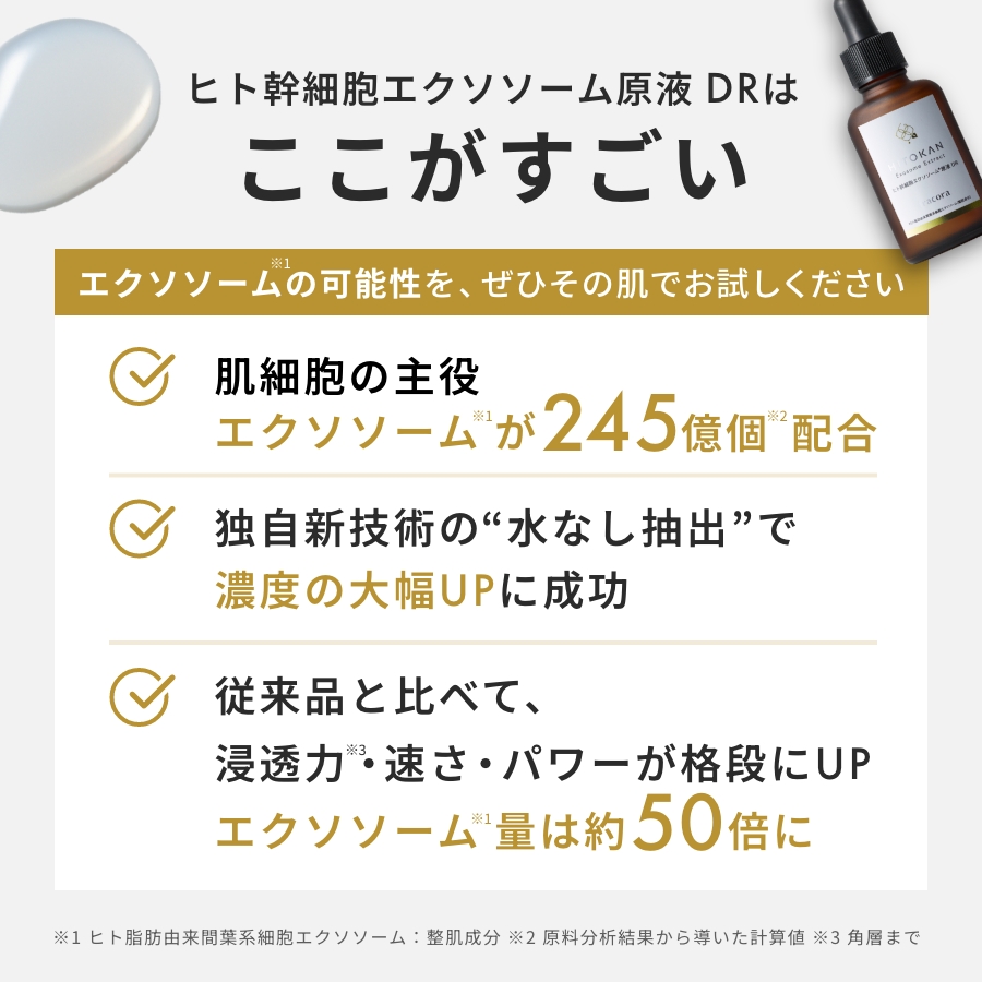 ヒト幹細胞エクソソーム原液 DR ｜FRACORA（フラコラ）公式オンライン