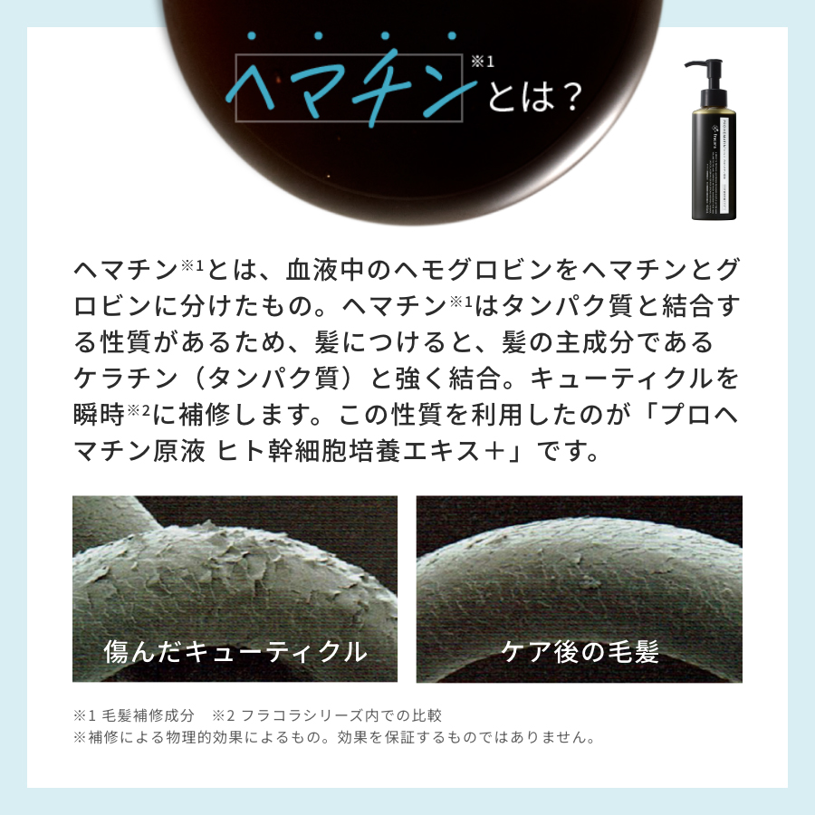 プロヘマチン原液 ヒト幹細胞培養エキス+ 本品 ｜FRACORA（フラコラ
