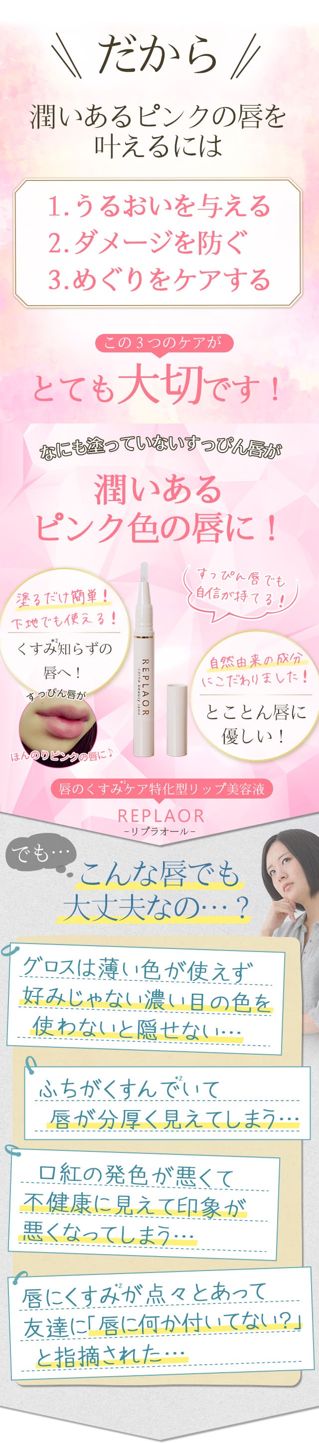 唇のくすみケア特化型リップ美容液｜リプラオール