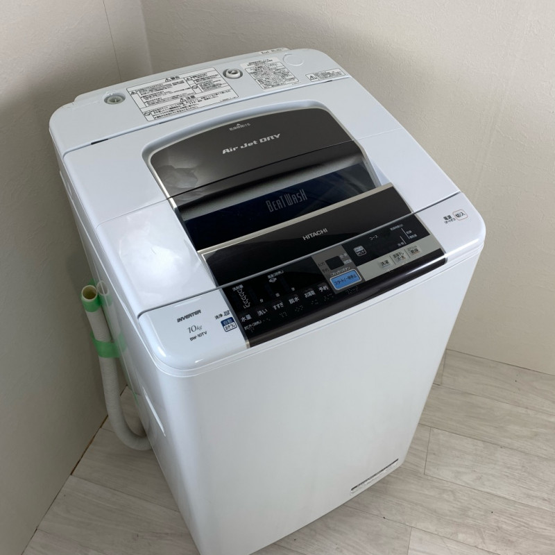10kg大容量 全自動洗濯機 ビートウォッシュ 日立 BW-10TV-T 2014年製造