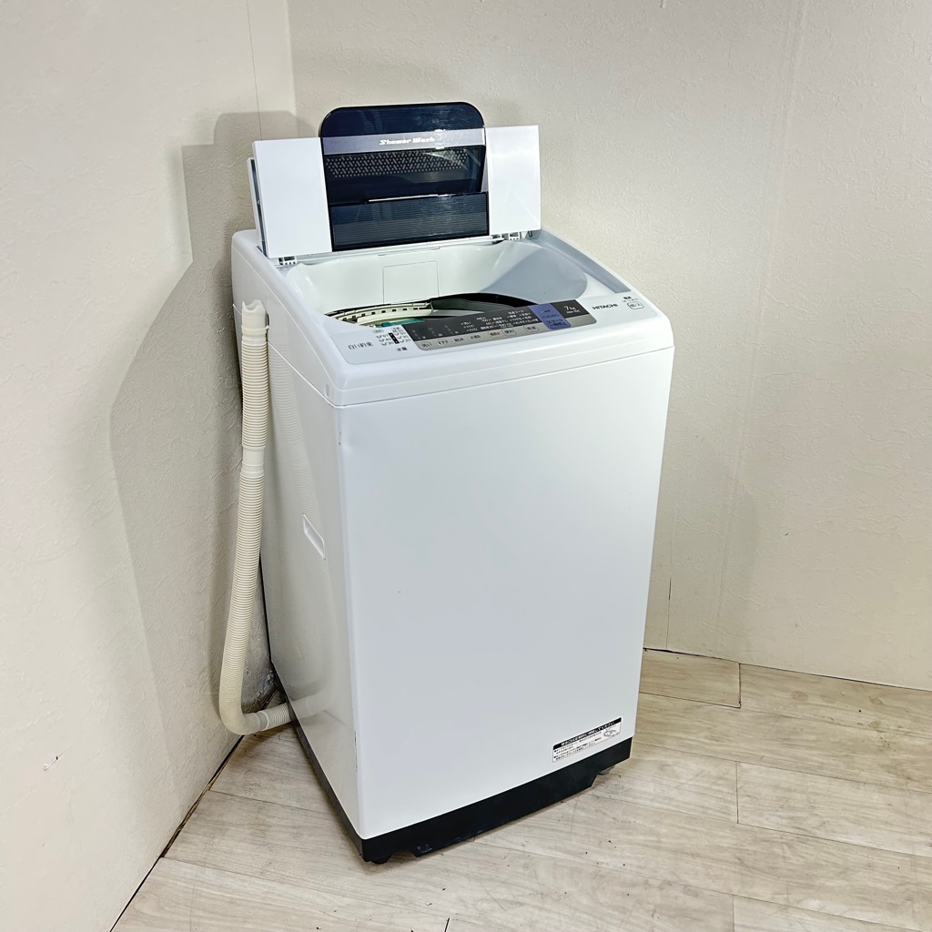 日立 7.0kg 全自動洗濯機 白い約束 NW-70C 2019年製 簡易乾燥機能付