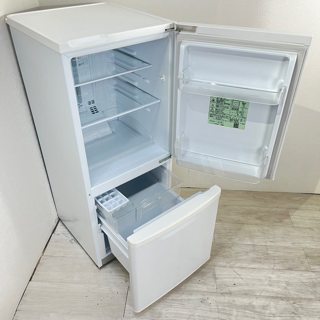 138L 2ドア冷蔵庫 パナソニック NR-BW14AC-W 2017年製 ホワイト 自動