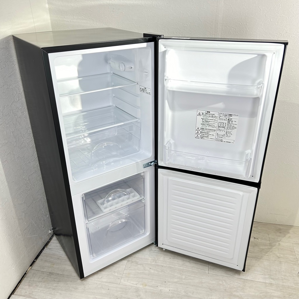 106L 2ドア冷蔵庫 小さい ニトリ NTR-106BK 2022年製 ブラック 単身用