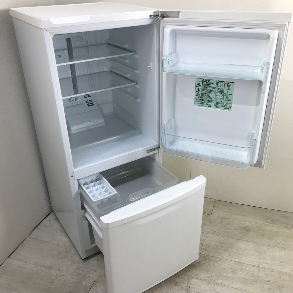 2ドア冷蔵庫 自動霜取りファン式 138L パナソニック NR-B147W-W 2015年