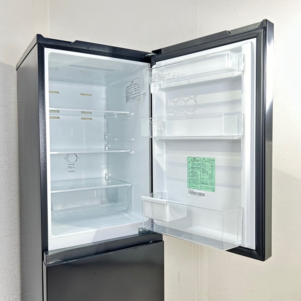 タグレーベルバイアマダナ 162L 2ドア冷蔵庫 AT-RF160-BK ブラック