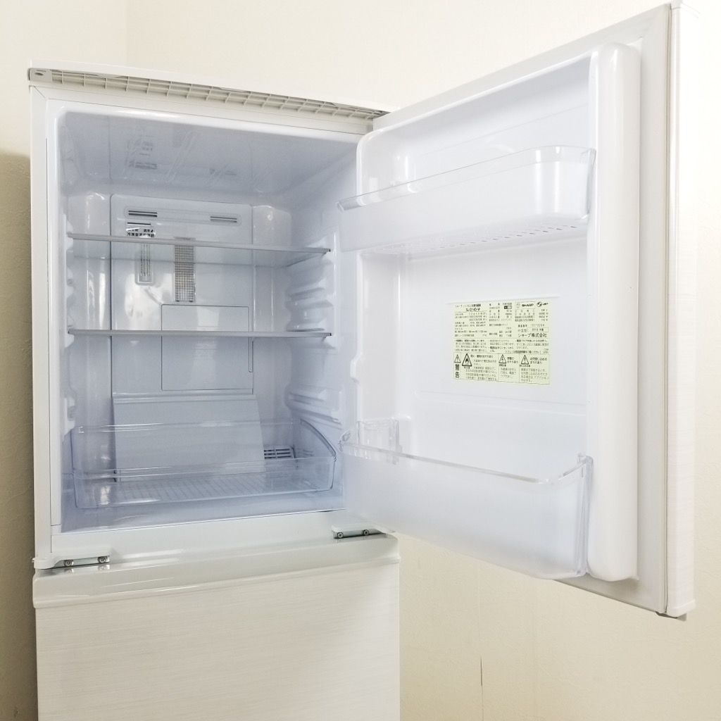 137L つけかえどっちもドア 2ドア冷蔵庫 シャープ SJ-D14D-W 2017年