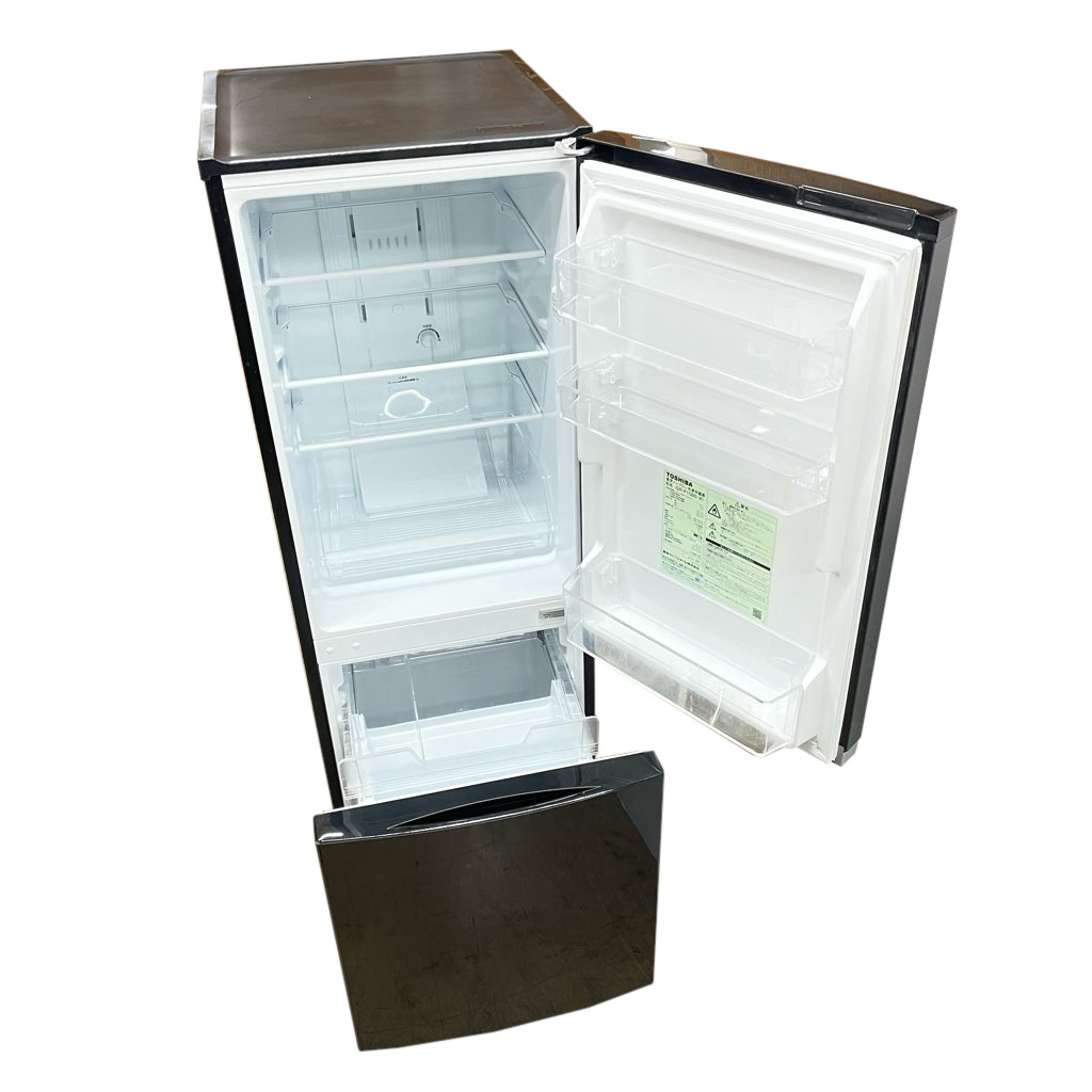 153L 2ドア冷蔵庫 東芝 GR-P15BS 2018年製 ブラック 一人暮らし 単身用